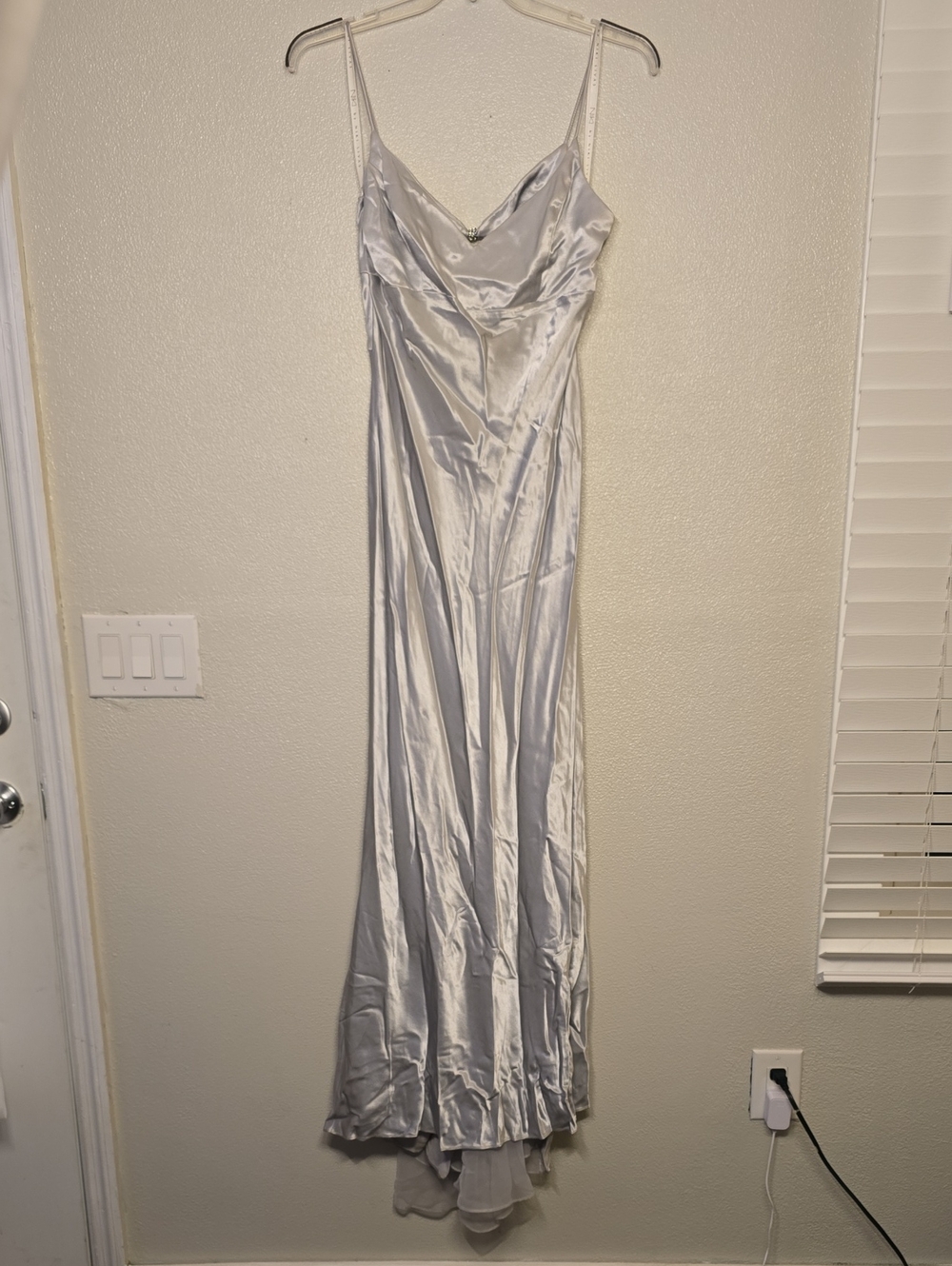 Silky Silver Slip Dress